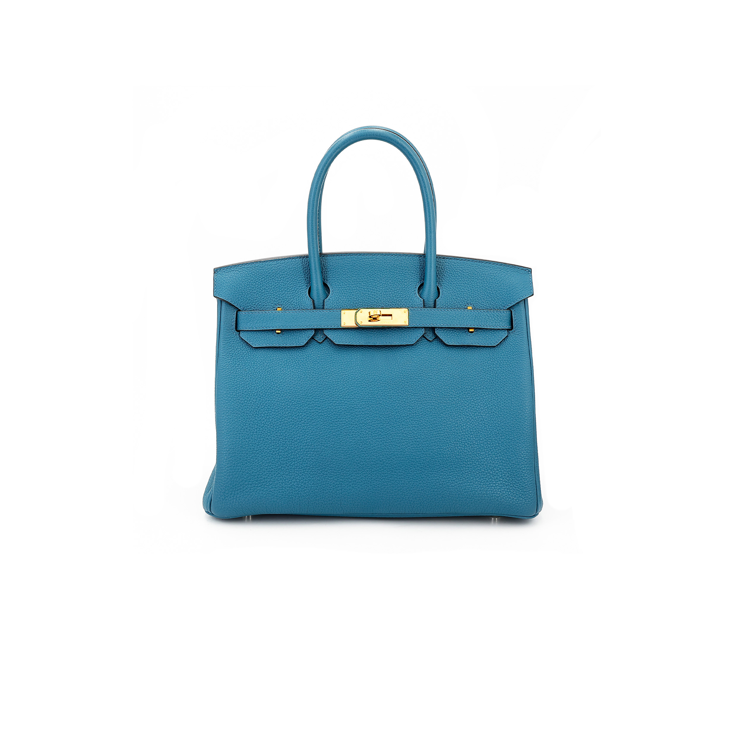 HERMES BIRKIN 35 TOGO LEATHER CALFSKIN NORTHERN BLUE GOLD BUCKLE BAG 9813026098 (35*28*18cm)